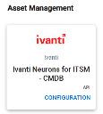 ITSM CMDB - Configuration Button Location
